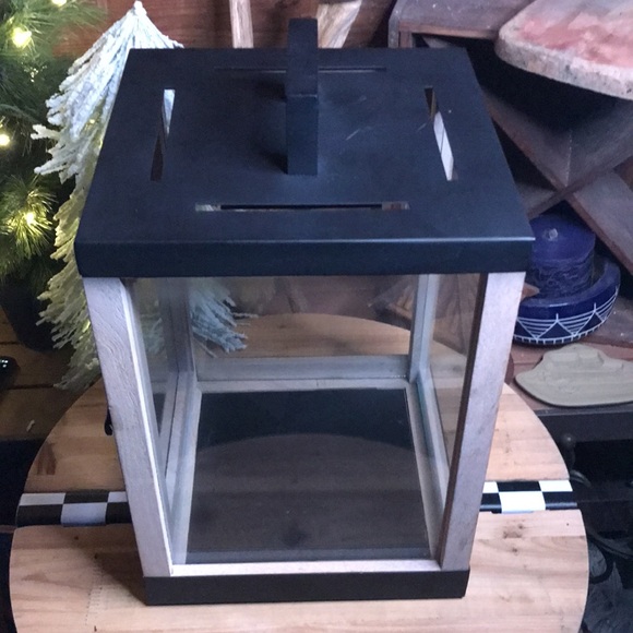 Pottery Barn Candle Luminary Levi Mango Wood Hinged Door Lantern - Size Small - Picture 9 of 16